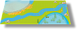 Пластиковое игровое поле Реки и Озера 0,9*0,3м арт.ОБ396