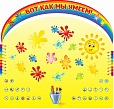 Магнитный стенд для выставки рисунков с полочками для поделок 1,25*1,55м арт. 4962