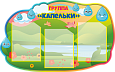 Информационный стенд в детский сад группа "Капельки" 3 кармана А4 0,92*0,58м. арт.ДС887