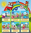Стенд для детского сада ПДД 0,9*0,9м арт. 391
