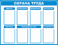 Стенд информационный "ОХРАНА ТРУДА" 1,2*0,95м 8 карманов арт.3600