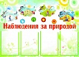 Стенд НАБЛЮДЕНИЯ ЗА ПРИРОДОЙ 1*1,2м. арт.643