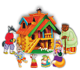 Комплект настенных фигур Теремок 1*1м арт.ДЕК384