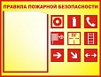 Стенд "Правила пожарной безопасности" 0,5*0,4м 1 карман арт. 4852