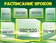 Стенд для школы РАСПИСАНИЕ УРОКОВ 1,3*1м 7 карманов арт. 974