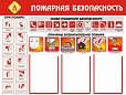 Стенд "Пожарная безопасность" 1*0,75м 3 кармана арт. 5183